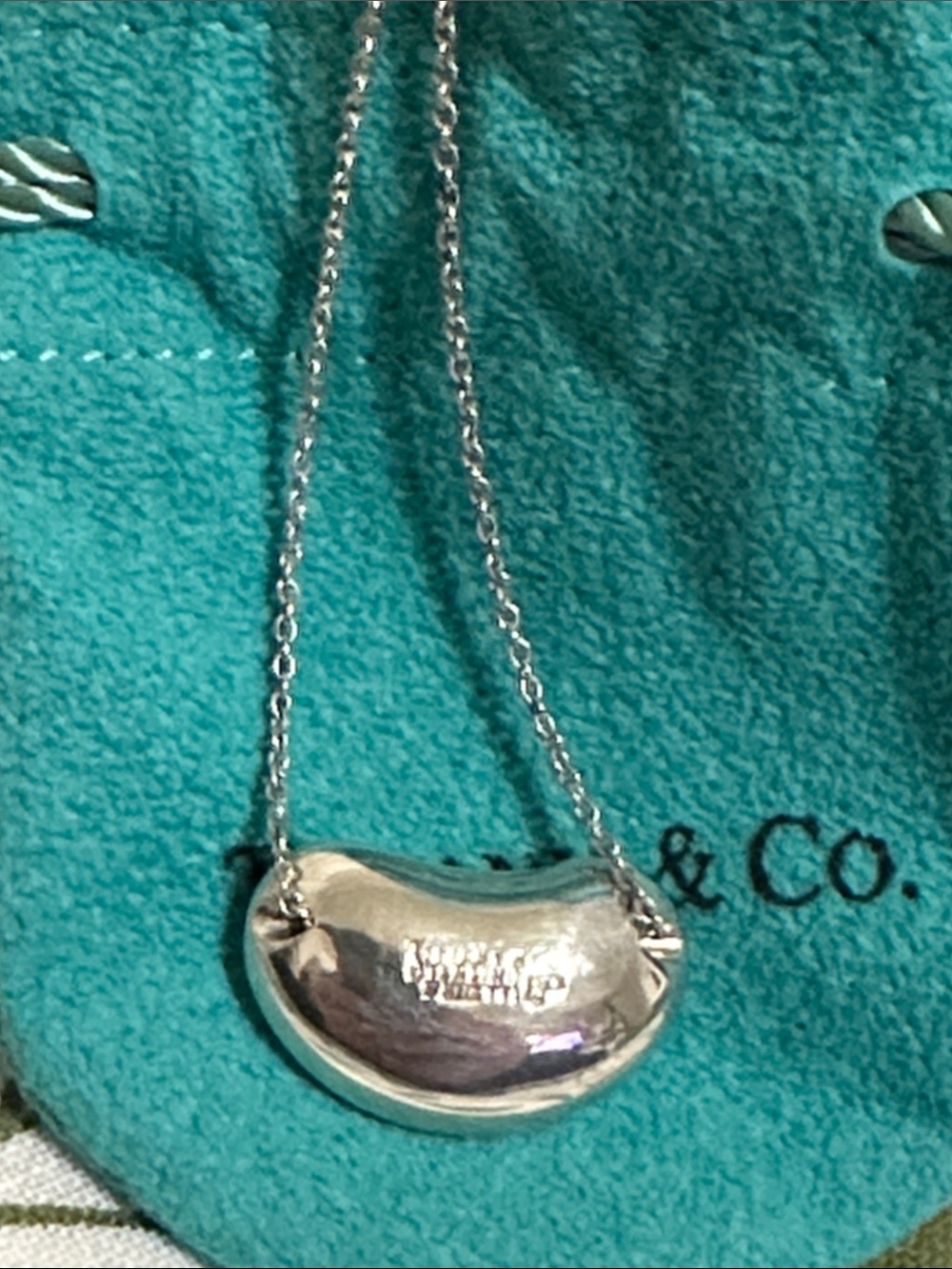 Tiffany & Co. Silver 925 Bean Necklace